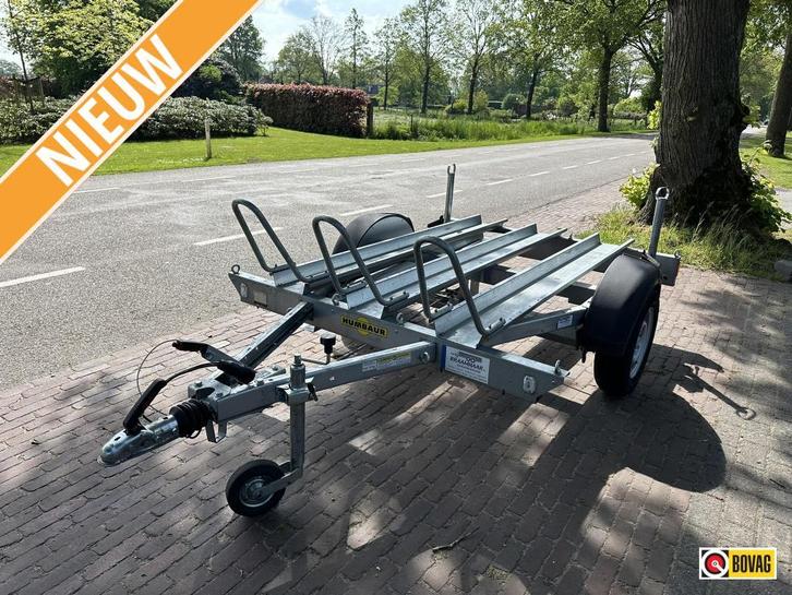 Nieuwe Humbaur motortrailer voor 3 motoren 1.000kg geremd, Auto diversen, Aanhangers en Bagagewagens, Gebruikt