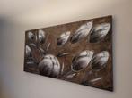 Tulpen schilderij met reliëf - 150x75cm, Antiek en Kunst, Kunst | Schilderijen | Klassiek, Ophalen