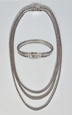 Buddha to Buddha Triple mini ketting + Triple Mini armband, Ophalen of Verzenden, Zo goed als nieuw, Zilver, Zilver