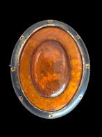 Antiek Zilver & Barnsteen Broche, Verzenden, Zilver, Broche