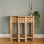 Teak design sidetable – scandinavisch/japandi, Huis en Inrichting, Kasten | Dressoirs, Ophalen, 100 tot 150 cm, Teakhout, Zo goed als nieuw