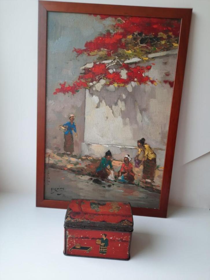 Oud Thee blik, Verzamelen, Blikken, Gebruikt, Overige, Overige merken, Ophalen of Verzenden