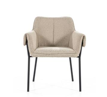 Kuipstoel bouclé Taupe en creme/beige beschikbaar voor biedingen