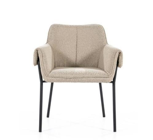Kuipstoel bouclé Taupe en creme/beige, Huis en Inrichting, Stoelen, Nieuw, Vijf, Zes of meer stoelen, Overige kleuren, Ophalen