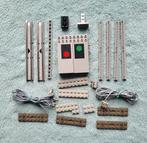 Lego trein 12 Volt grijze rails stoplicht (set 7860), Ophalen of Verzenden, Gebruikt, Complete set, Lego