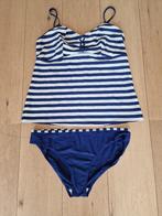 Blauw witte tankini XL., Ophalen of Verzenden, Zo goed als nieuw, Blauw, Bikini