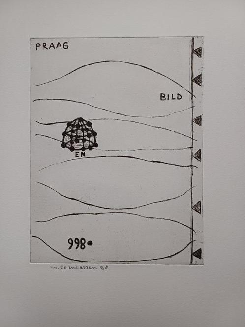 Reinier Lucassen – Praag Bild 998 - gesigneerde ets, Antiek en Kunst, Kunst | Etsen en Gravures, Ophalen of Verzenden