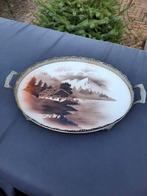 Antiek porseleinen dienblad, Ophalen of Verzenden