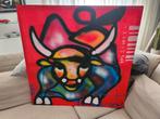 Stier Schilderij - Street art 2017 (Fabian), Antiek en Kunst, Ophalen