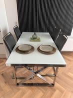 Mooie eettafel incl. 4 stoelen, Huis en Inrichting, Complete eetkamers, Ophalen, Zo goed als nieuw, 4 tot 6 stoelen
