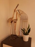 Vintage zware XXXL messing vogel 80 cm kraanvogel  sculptuur, Antiek en Kunst, Ophalen