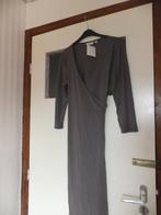 Mooie taupe overslag jurk nieuw met label van Miss Etam mt s, Nieuw, Miss Etam, Bruin, Maat 36 (S)