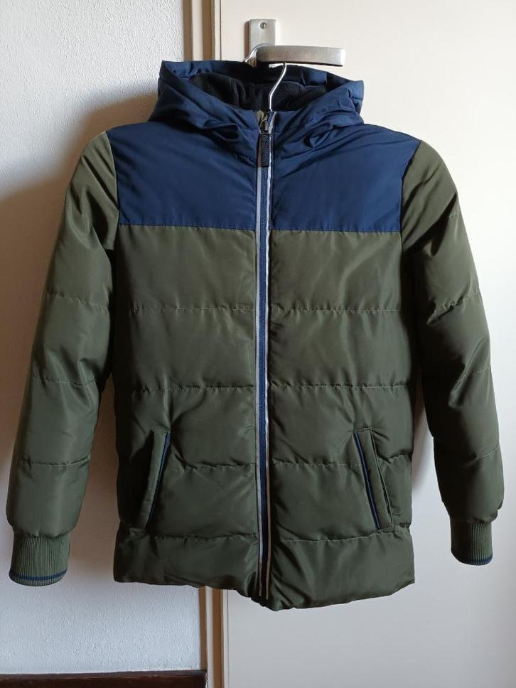 Winterjas z.g.a.n. mt 146-152 jongen blauw met groen HEMA, Kinderen en Baby's, Kinderkleding | Maat 146, Gebruikt, Jongen, Jas