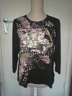 Trendy donkergroen longsleeve shirt met print van FSR mt 44, Kleding | Dames, Verzenden, FSR, Maat 42/44 (L), Zo goed als nieuw