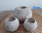 Kaarsen houders van steen, Ophalen of Verzenden, Zo goed als nieuw, Overige materialen, Minder dan 25 cm