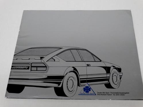 Alfa Romeo GTV 6 Zender Alfa Sport brochure folder uniek, Boeken, Auto's | Folders en Tijdschriften, Zo goed als nieuw, Alfa Romeo