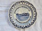 Delftsblauw wandbord Aannemingsmij BIESBOSCH, Antiek en Kunst, Ophalen of Verzenden