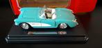 Bburago 1:24 Chevrolet Corvette 1957 in doos, turqoise, Ophalen of Verzenden, Zo goed als nieuw, Auto, Bburago