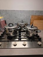 Fissler Pannenset - 3 Delig Stapelbaar, Huis en Inrichting, Keuken | Potten en Pannen, Ophalen, Gebruikt, Pannenset, Rvs