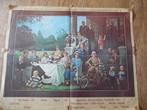 oude poster Jan Kruis Koninklijke familie 40 jarig  huwelijk, Nederland, Gebruikt, Ophalen of Verzenden, Kaart, Foto of Prent