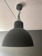 Antraciet kleurige industriële lamp, Huis en Inrichting, Lampen | Hanglampen, Gebruikt, Ophalen of Verzenden, Metaal, Minder dan 50 cm