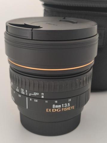 Sigma 8mm F/3.5 EX DG Fisheye Nikon beschikbaar voor biedingen