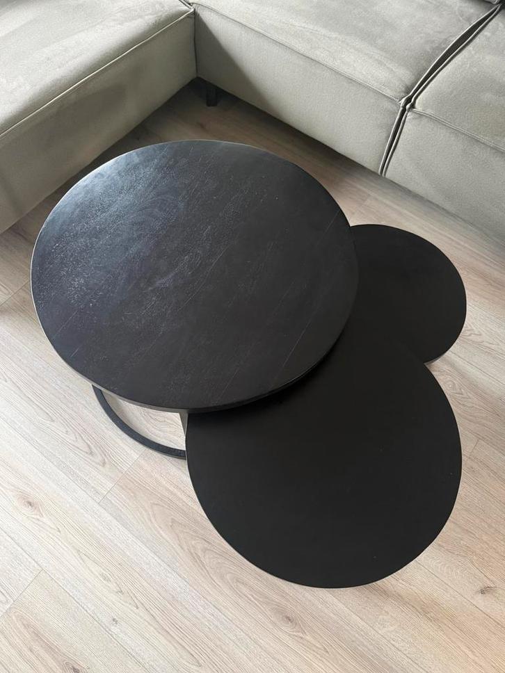 Salontafels afkomstig van Goossens., Huis en Inrichting, Tafels | Salontafels, Gebruikt, Minder dan 50 cm, 50 tot 100 cm, Rond