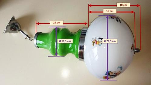 Prachtige vintage glazen lamp, Huis en Inrichting, Lampen | Hanglampen, Zo goed als nieuw, Minder dan 50 cm, Glas, Ophalen