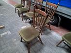 antieke vintage eiken eetkamer stoelen 6x, Ophalen