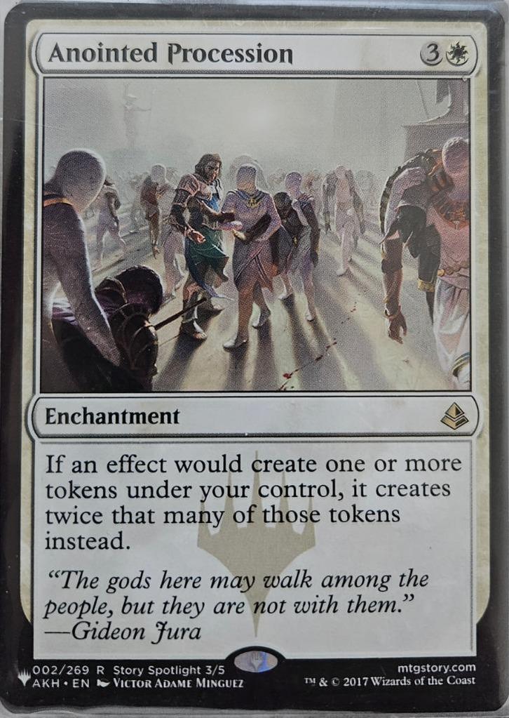 Anointed Procession, Hobby en Vrije tijd, Verzamelkaartspellen | Magic the Gathering, Zo goed als nieuw, Losse kaart, Ophalen of Verzenden