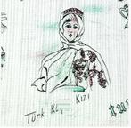 Katoenen lap stof met unieke designs Turks. Nog Schorten., Ophalen of Verzenden