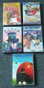 5 dvd's: Annie, Monster v Parijs, Sjakie, Shaun, Minuscule, Ophalen of Verzenden, Zo goed als nieuw