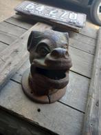 Antieke IJzeren Hondenkop - Decoratief Object, Ophalen of Verzenden