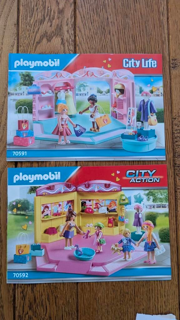 Playmobil 70591+70592 Modewinkels - City Action, Kinderen en Baby's, Speelgoed | Playmobil, Ophalen, Zo goed als nieuw, Complete set