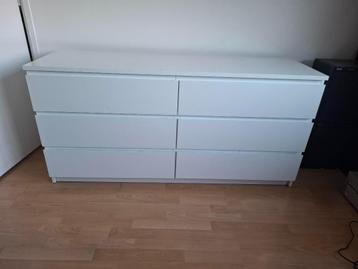 Ikea Malm 6 lade kast 160 breed wit - afbeelding 1