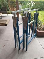 Metalen schragen, 2 stuks, verstelbaar, Doe-het-zelf en Verbouw, Steigers, Ophalen, Gebruikt, Overige typen, Minder dan 2 meter