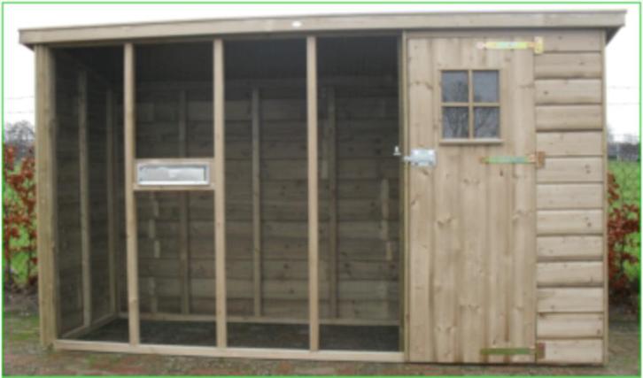 VOLIERE OP MAAT - vogelverblijf - van hout en sterk gaas 🦜, Dieren en Toebehoren, Vogels | Hokken en Kooien, Nieuw, Vogelkooi