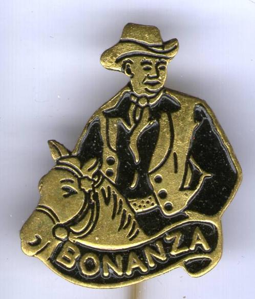 Bonanza Ben zwart op koper TV/stripfiguur speldje ( R_063a ), Verzamelen, Speldjes, Pins en Buttons, Zo goed als nieuw, Speldje of Pin