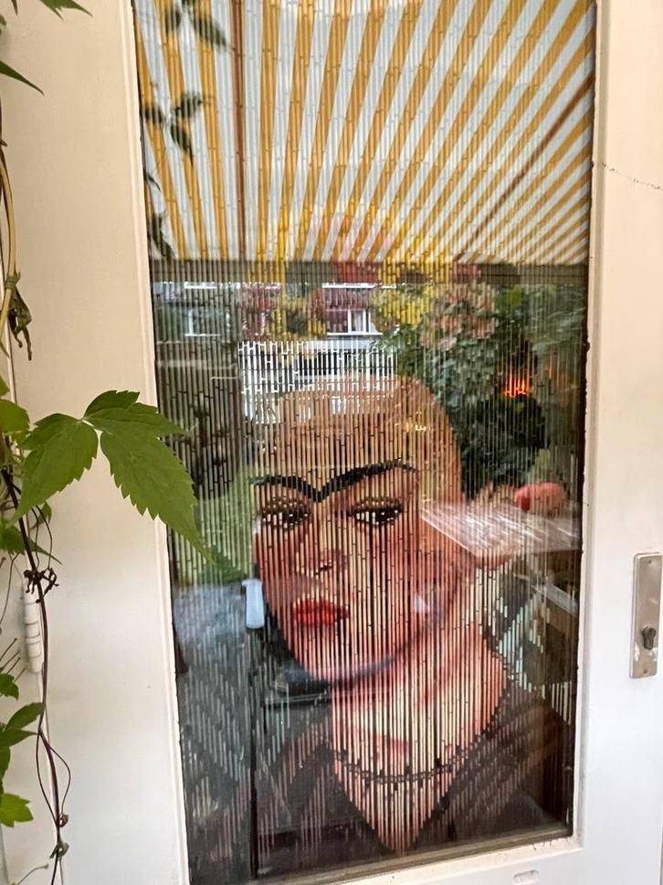 Frida Kahlo deur/vliegen gordijn, Huis en Inrichting, Woonaccessoires | Kamerschermen, Zo goed als nieuw, Ophalen of Verzenden