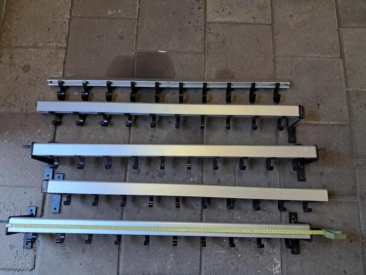koppelbare wandprofiel kapstok tot wel 5 meter lang, Huis en Inrichting, Woonaccessoires | Kapstokken, Gebruikt, Wandhaken, Minder dan 100 cm