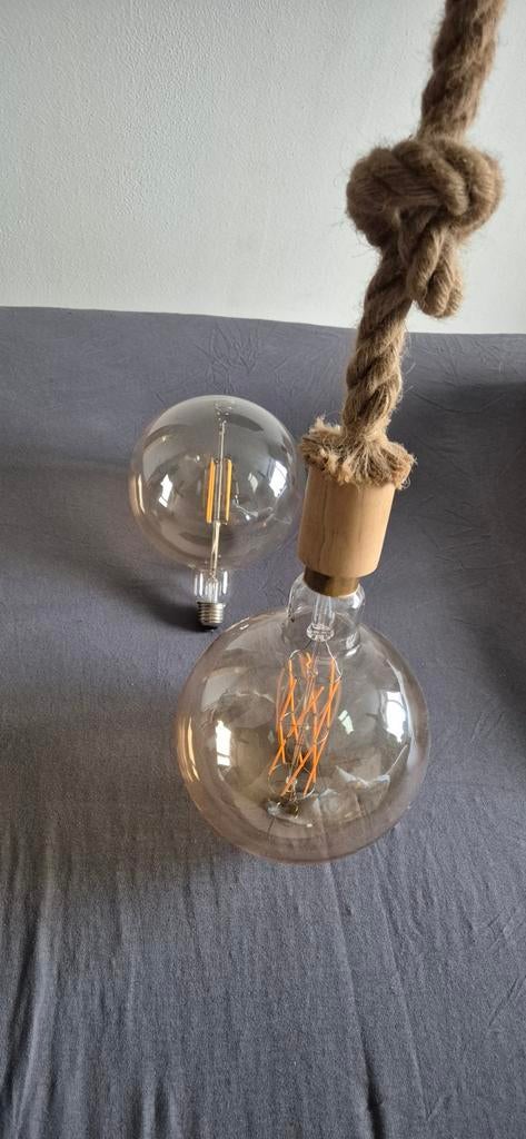 Mooie bollamp van Praxis (mist 1 touw), Huis en Inrichting, Ophalen, Gebruikt, Modern, Minder dan 50 cm