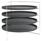 Pizzapannen 4 st met rek Ø 28 cm pizzarek GRATIS BEZORGD!, Verzenden, Nieuw