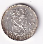 1 Gulden 1963 Zeer Netjes met Meerkleuren Patina, Postzegels en Munten, Munten | Nederland, 1 gulden, Koningin Juliana, Verzenden