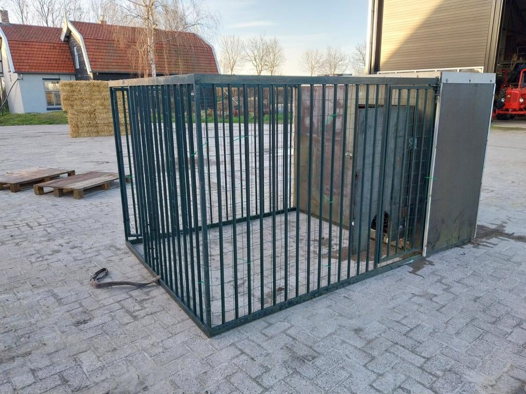 Honden kennel met nachthok TEAB, Dieren en Toebehoren, Hondenhokken, Ophalen, 110 cm of meer, 100 cm of meer