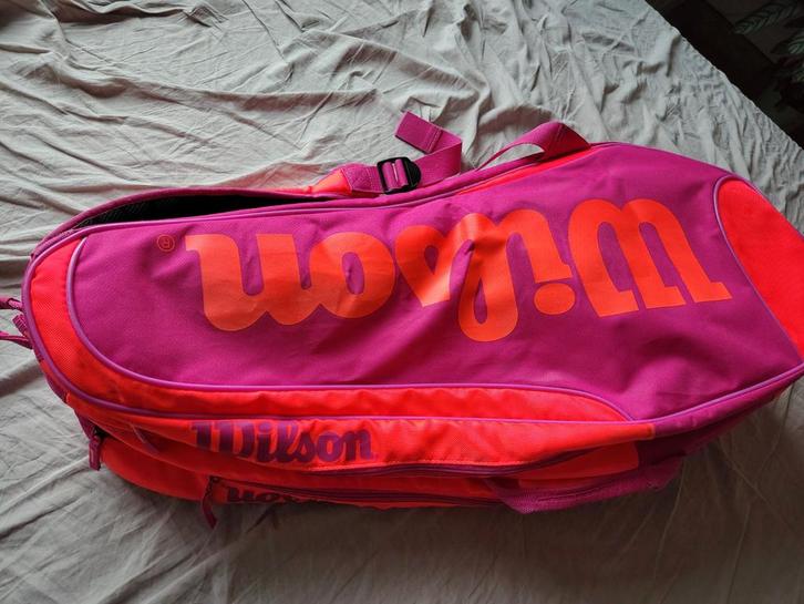 Wilson Tennistas - Roze/Oranje, Sport en Fitness, Tennis, Gebruikt, Tas, Wilson, Ophalen of Verzenden
