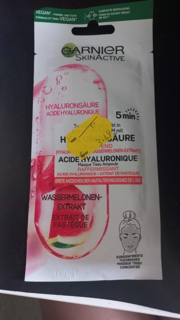 Garnier SkinActive Hyaluronzuur Watermeloen Masker, Sieraden, Tassen en Uiterlijk, Uiterlijk | Gezichtsverzorging, Nieuw, Verzorging