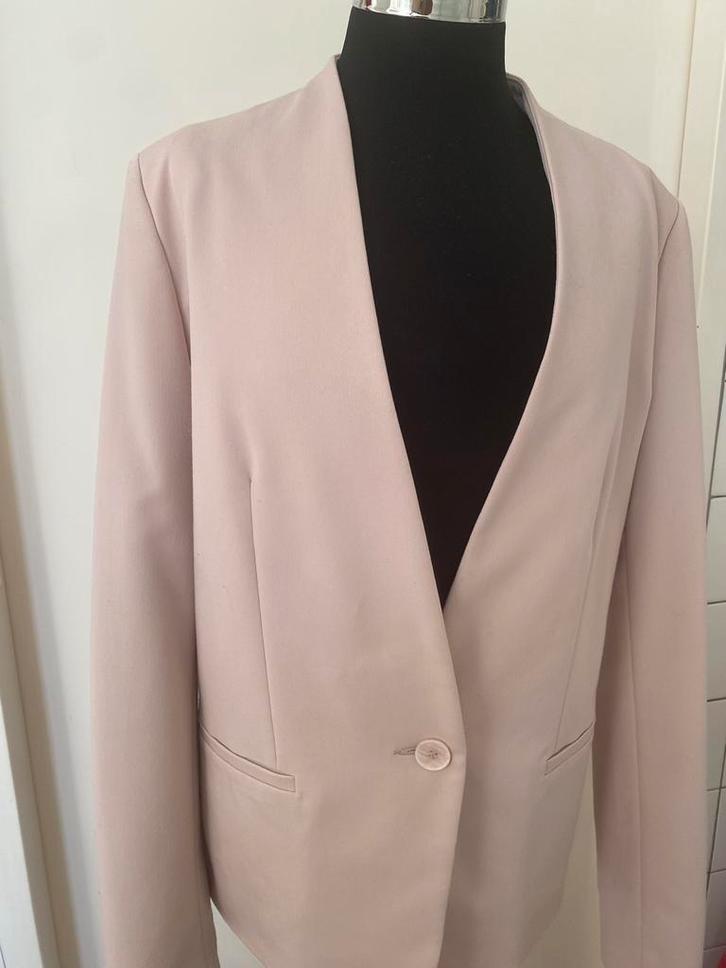 Poederroze blazer - Supertrash - Maat S, Kleding | Dames, Jasjes, Kostuums en Pakken, Zo goed als nieuw, Jasje, Maat 36 (S), Roze