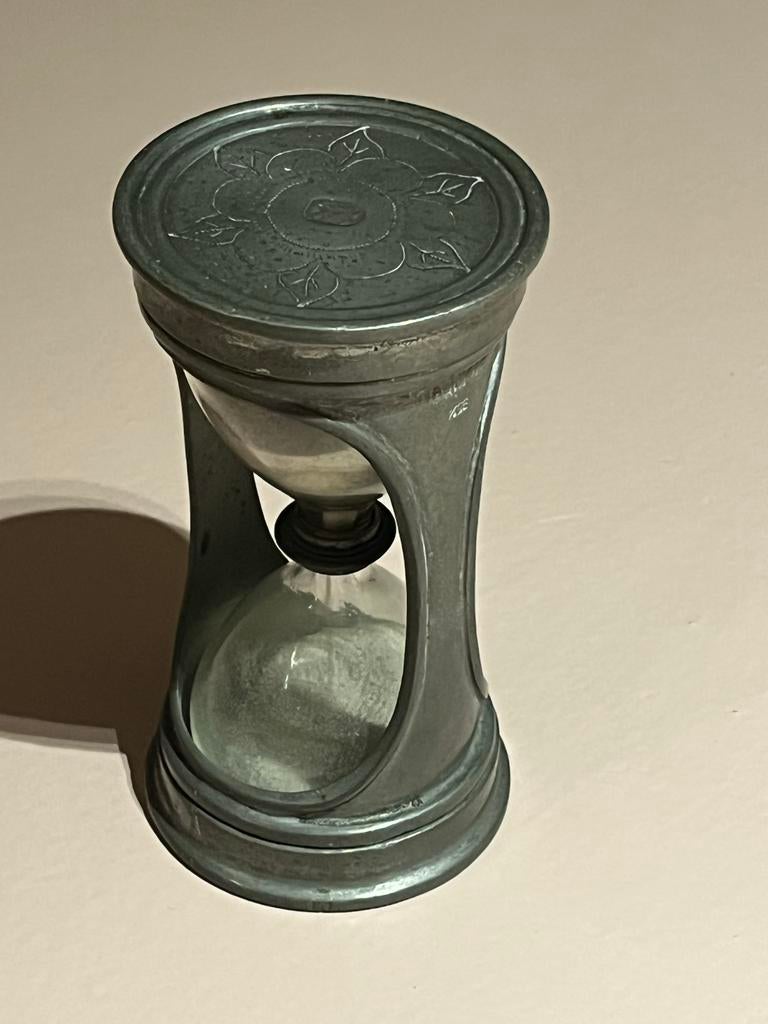 Zeldzame Tinnen Zandloper - 1800/1850, Antiek en Kunst, Antiek | Tin, Verzenden