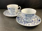 DDR Porselein Kahla Kobaltunterglasur 2 x kop en schotel, Huis en Inrichting, Keuken | Servies, Ophalen of Verzenden, Zo goed als nieuw