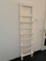 Houten wandrek/tijdschriftenrek wit, Ophalen, Gebruikt, 50 tot 100 cm, 150 tot 200 cm
